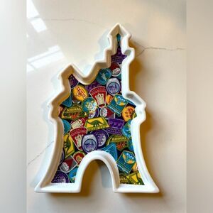 Walt Disney World Parks Ceramic Castle Trinket Jewelry Tray Dish